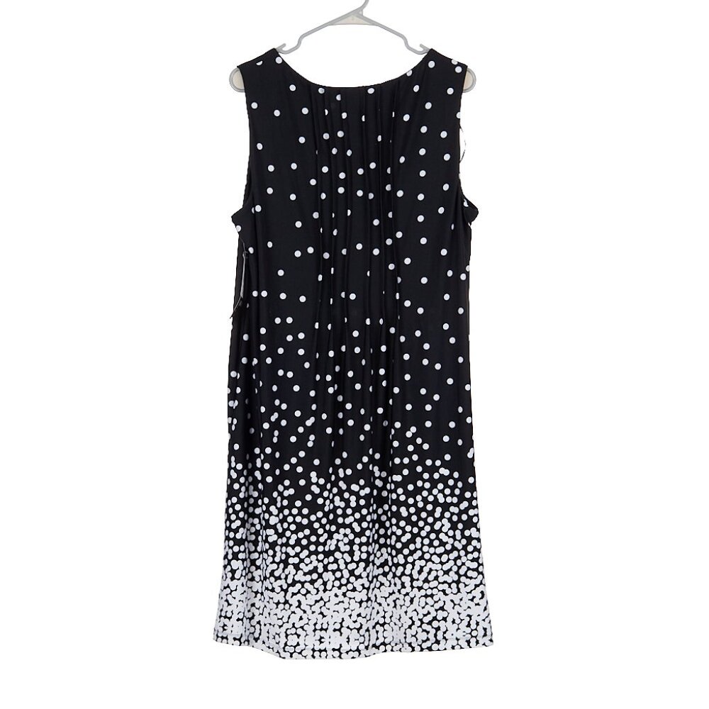 Perceptions Sleeveless Polka Dot Black White Casual Dress Women's XL NWT - Picture 6 of 6